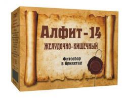Напиток чайный профилактический № 14 Желудочно-кишечный (60 брикетов по 2 г), Алфит