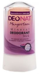 Дезодорант-Кристалл с соком Мангостина, стик розовый (60 г), DeoNat
