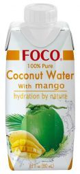 Кокосовая вода с манго без сахара FOCO (330 мл)